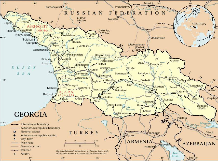 Общие границы грузии. Карта Грузии с Абхазией и Осетией и Аджарией. Абхазия и Грузия на карте. Грузия граничит с Россией на карте. Карта Абхазии и Грузии подробная.